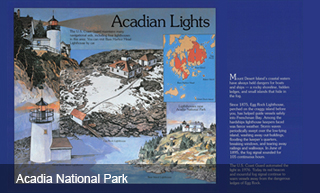 Acadia Lights wayside lighthouse display