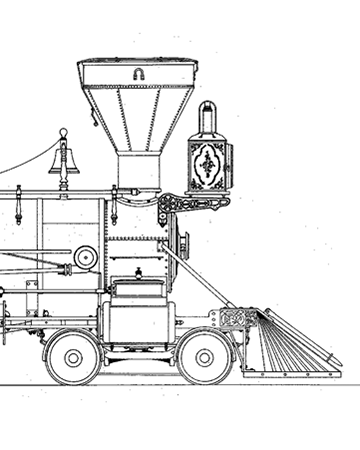 Drawing of the locomotive, Juniper