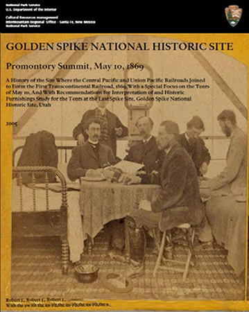 Poster depicting the Golden Spike National Historic Site